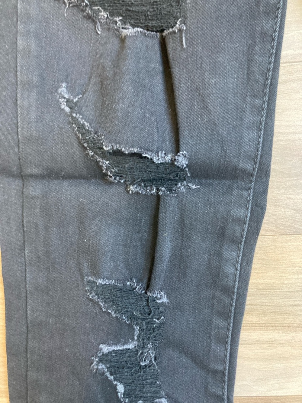 SO curvy super high rise jegging black distressed destroyed  0 / 24 junior - Picture 10 of 17